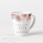 Elegante Floral Beste Grootmoeder Ooit Gouden Glit Latte Mok (Rechterhoek)