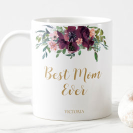 Elegante Floral Beste Mam Ooit Koffiemok