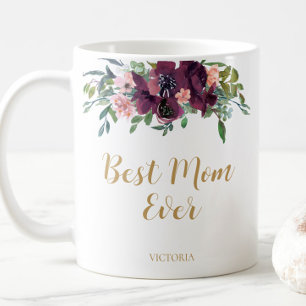 Elegante Floral Beste Mam Ooit Koffiemok