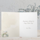 Elegante Floral Birdbath Moederdag Feestdagen Kaart