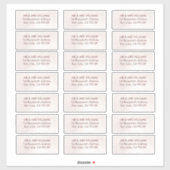 Elegante Floral Boho bruiloft gast Adresetiketten Sticker (Vel)