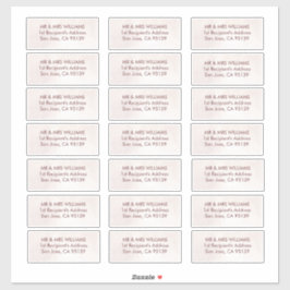 Elegante Floral Boho bruiloft gast Adresetiketten Sticker