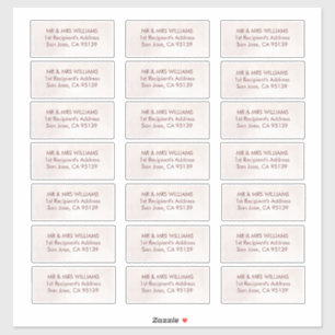Elegante Floral Boho bruiloft gast Adresetiketten Sticker