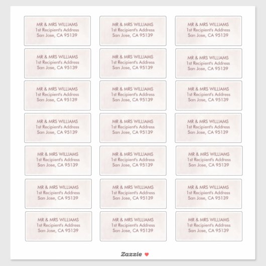 Elegante Floral Boho bruiloft gast Adresetiketten Sticker (Vel)