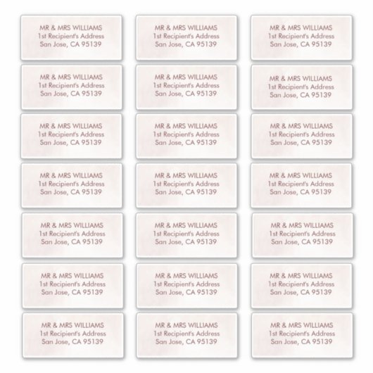 Elegante Floral Boho bruiloft gast Adresetiketten Sticker (Voorkant)