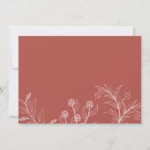 Elegante Floral Boho Bruiloft Save the Date (Achterkant)