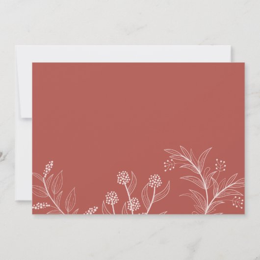 Elegante Floral Boho Bruiloft Save the Date (Achterkant)