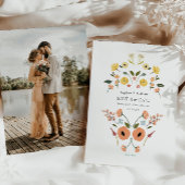 Elegante Floral Boho Bruiloft Save the Date