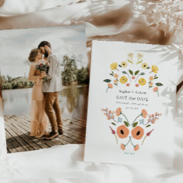 Elegante Floral Boho Bruiloft Save the Date