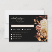 Elegante Floral Boho RSVP-kaart RSVP Kaartje (Voorkant)