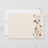 Elegante Floral Boho RSVP-kaart RSVP Kaartje (Achterkant)