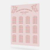 Elegante Floral Boho Zitplaatskaart Acryl Bord (Hoek)