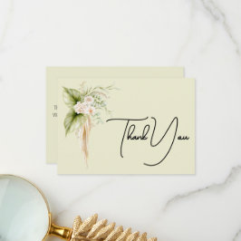 Elegante Floral Border Papier Label Naam Tag Bedankkaart