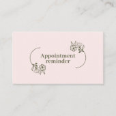 Elegante Floral Botanical Monogram Crest Logo Bran Afsprakenkaartje (Voorkant)