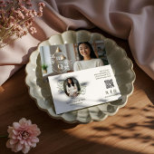 Elegante Floral Botanical Monogram Crest Logo Bran Visitekaartje