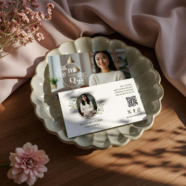 Elegante Floral Botanical Monogram Crest Logo Bran Visitekaartje