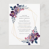 Elegante Floral Botanische Bruiloft Uitnodiging (Voorkant)