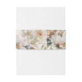 Elegante  Floral Botanische bruiloft Uitnodigingen Wikkel (Achterkant Voorbeeld)