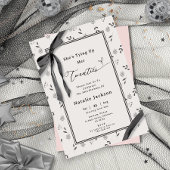 Elegante Floral Botanische Coquette 30e verjaardag Kaart