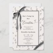 Elegante Floral Botanische Coquette 30e verjaardag Kaart (Voorkant)