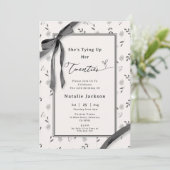 Elegante Floral Botanische Coquette 30e verjaardag Kaart (Staand voorkant)