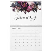 Elegante Floral Botanische Kalender (Jan 2027)