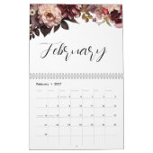 Elegante Floral Botanische Kalender (Feb 2027)