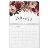 Elegante Floral Botanische Kalender (Feb 2027)