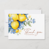 Elegante Floral Botanische Moderne Bruiloft Bedankkaart (Voorkant)