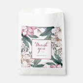 Elegante Floral Botanische Tuin Verjaardagsfeest Bedankzakje (Voorkant)