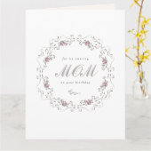 Elegante Floral Botanische verjaardag Moeder Kaart (Gele Bloem)