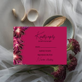 Elegante Floral Bourgogne RSVP Kaartje