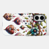 Elegante Floral Branch Sketch Telefoonhoes Case-Mate iPhone Case (Achterkant (horizontaal))