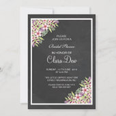 Elegante Floral Bridal Shower Invitation Kaart (Voorkant)