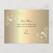 Elegante Floral Bruidsmeisje voorstel Kaart (Achterkant)