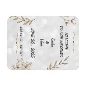 Elegante Floral bruiloft magneet Lijst (Horizontaal)