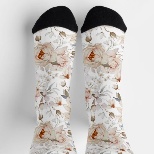 Elegante Floral bruiloft Sokken (Top)