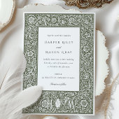 Elegante Floral bruiloft uitnodiging in Earth Tone