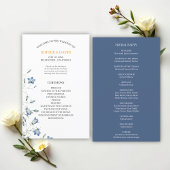 Elegante Floral Budget Wedding Programma