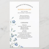 Elegante Floral Budget Wedding Programma (Voorkant)