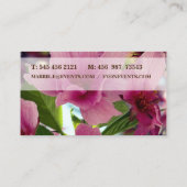 Elegante Floral Business Kaart Visitekaartje (Achterkant)