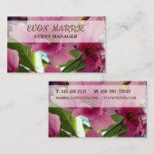 Elegante Floral Business Kaart Visitekaartje (Voorkant / Achterkant)