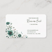 Elegante Floral Business & Loyalty Kaart (Voorkant)