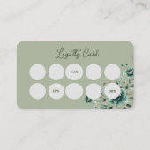 Elegante Floral Business & Loyalty Kaart (Achterkant)