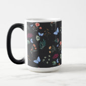 Elegante Floral & Butterfly Botanische Tuin Koffie Magische Mok (Links)