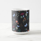 Elegante Floral & Butterfly Botanische Tuin Koffie Magische Mok (Midden)