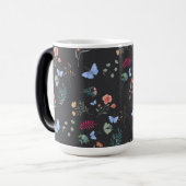 Elegante Floral & Butterfly Botanische Tuin Koffie Magische Mok (Voorkant links)