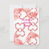 Elegante Floral & Butterfly Wedding Invitation Kaa Kaart (Achterkant)