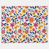 Elegante Floral Charm 60x80 Fleece Deken (Voorkant (Horizontaal))