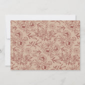 Elegante Floral Chinese bruiloft foto Save the Dat Date (Achterkant)